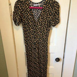 Reformation Floral and Black Jumpsuit